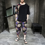 常年款现货春夏季风拼接套装短袖沙滩裤短裤B370-TZ11P60，男装牛仔裤，电商B370-A