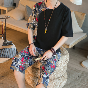 常年款现货春夏季风拼接套装短袖沙滩裤短裤B370-TZ13P60，男装牛仔裤，电商B370-A