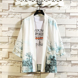 常年款夏季风道袍汉服开衫和服防晒衣套装上衣B370-TZ54-P70，男装防晒衣，电商B370-A