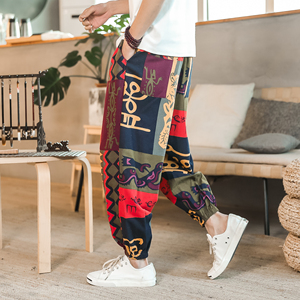 常年现货款春夏季风棉麻九分宽松大码休闲裤B370-K206P40,男装休闲裤,电商B370-A