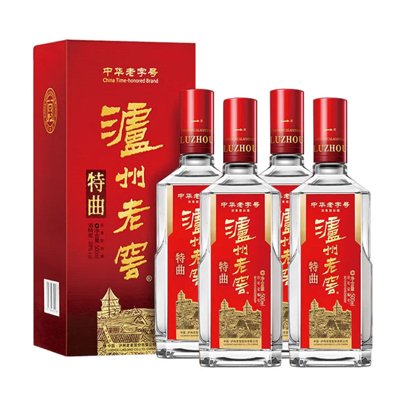 泸州老窖特曲38度500ml*4瓶浓香型国产白酒高档送礼婚宴礼盒