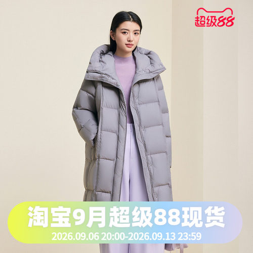 波司登2025女款长款云感休闲时尚保暖廓形时尚冬季过膝羽绒服