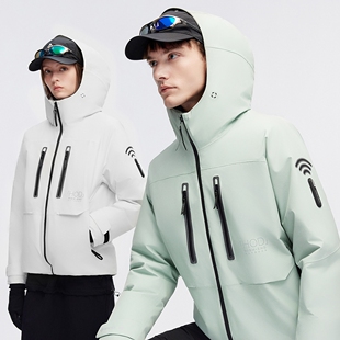 波司登冬男女同款户外gore-tex鹅绒专业防风防水透气连帽羽绒服