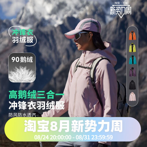 三合一鹅绒羽绒服波司登