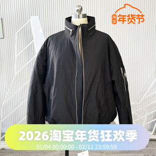 波司登2024时尚黑金系列酷飒立领短款男女同款夹克外套羽绒服