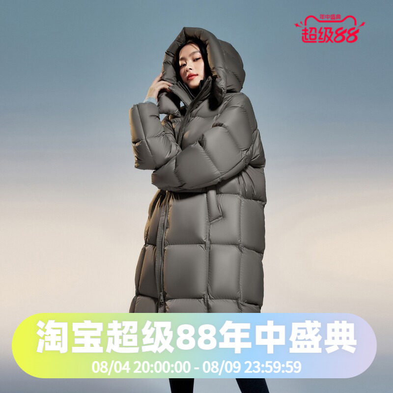 波司登2024冬季女过膝长款轻盈廓形加厚时尚爆款泡芙创新羽绒服