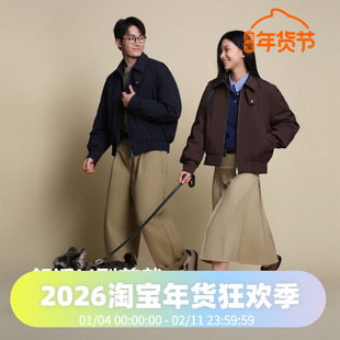 波司登2025秋季新款男短款巴恩风情侣款女式夹克时尚羽绒服