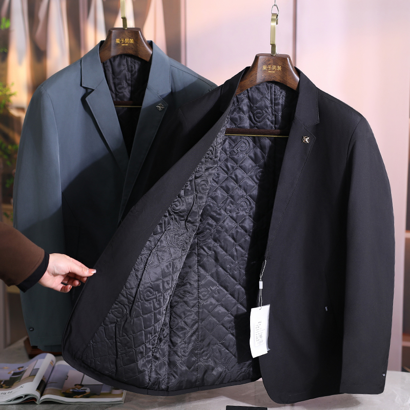 工厂直供商务春秋2粒扣薄棉西服