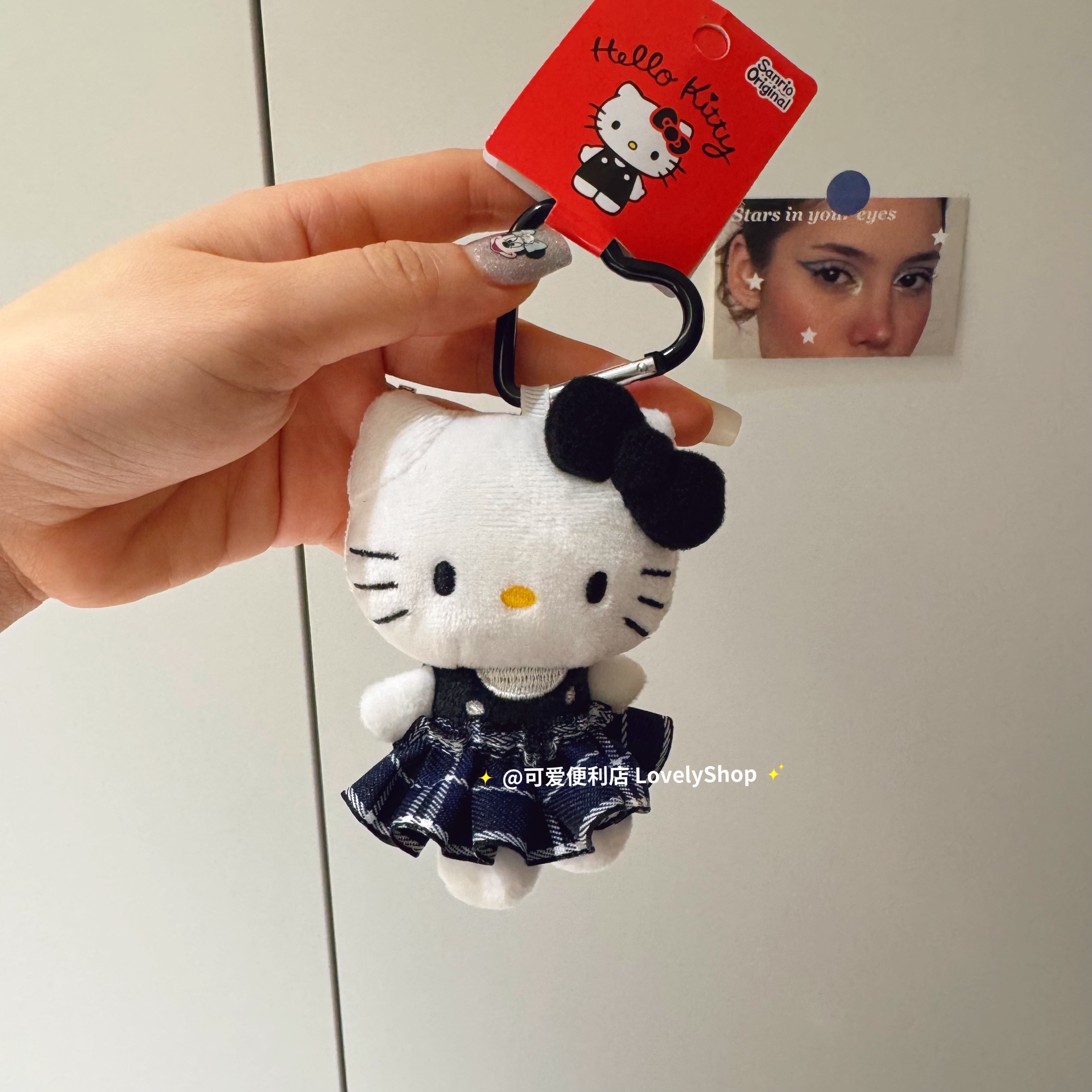 可爱 kitty猫松蓝小姐kt猫包包挂件钥匙扣毛绒书包挂饰女生礼物图片