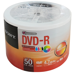 50片装 光盘 SONY原装 DVD 空白光盘 DVD可打印刻录盘 行货