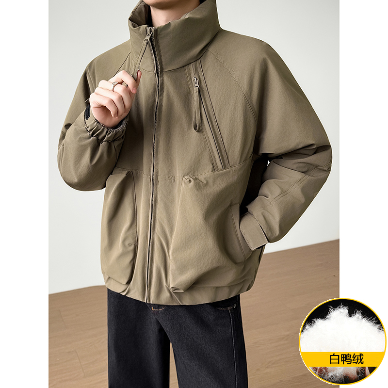 男装羽绒服秋冬美式复古冲锋衣
