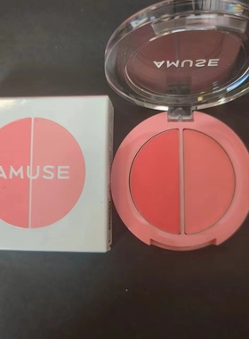 Amuse新品双色唇颊两用腮红膏少女感保湿滋润贴合Cheek张元英同款