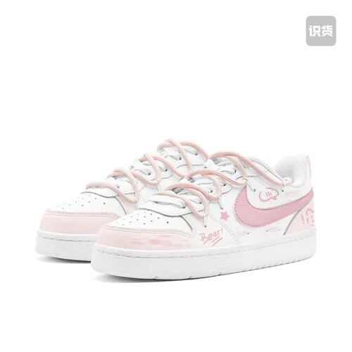 【定制球鞋】 Nike Court Borough 2  (TEAMS2-趣味小熊S-BOX)