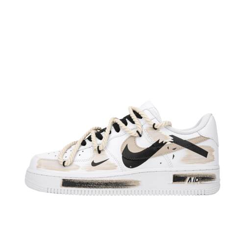 【定制球鞋】Nike Air Force 1 (Team18-AF1断裂钩子棕白黑）