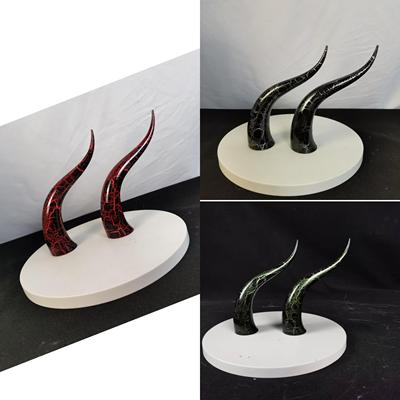 裂纹，熔岩角，恶魔头饰发夹cos