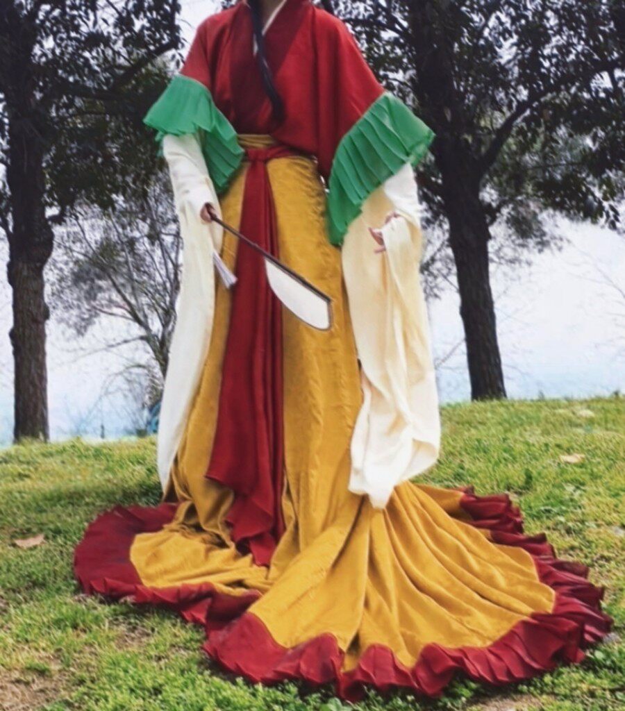 【汉服私人定制】魏晋风敦煌壁画洛神赋国风曳尾半臂襦裙汉服女装