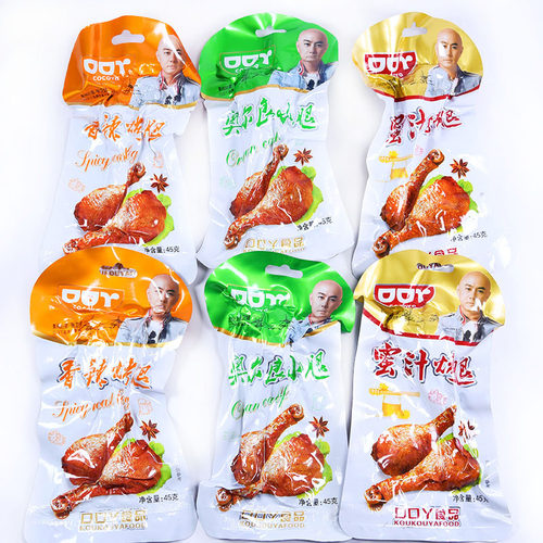 口口丫烤腿奥尔良蜜汁香辣腿20袋