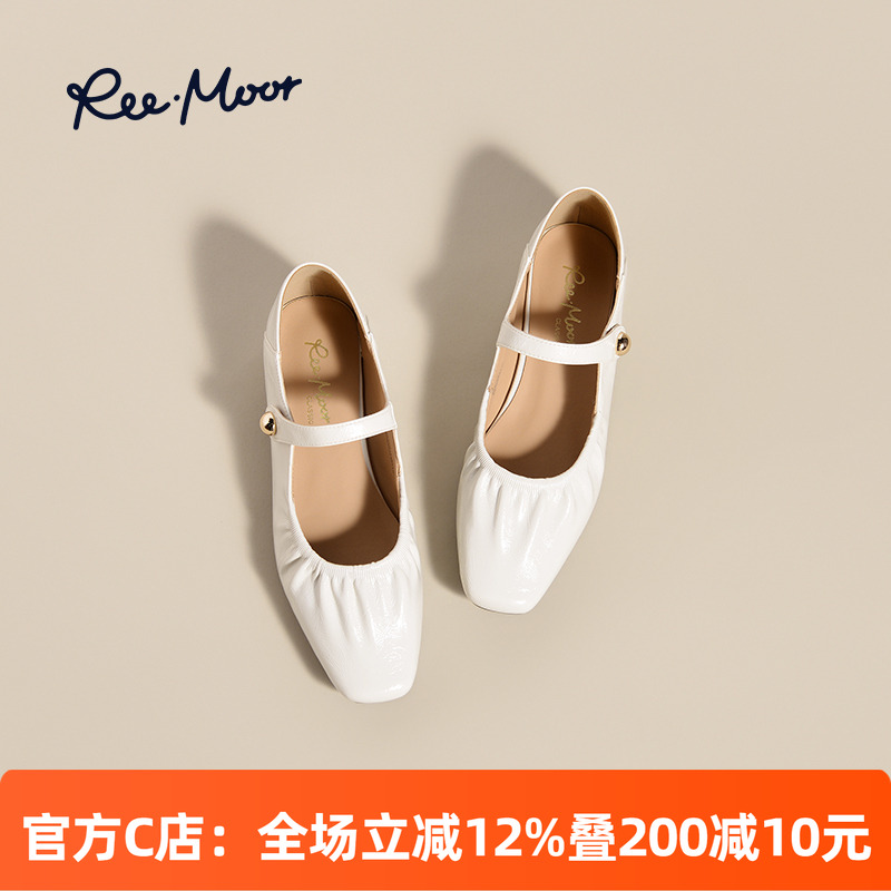 REEMOOR玛丽珍鞋通勤小方头浅口