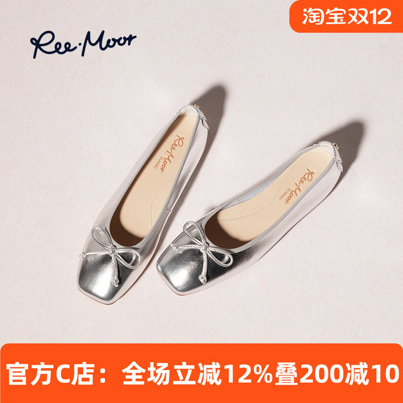 REEMOOR睿慕蝴蝶结蛋卷鞋女