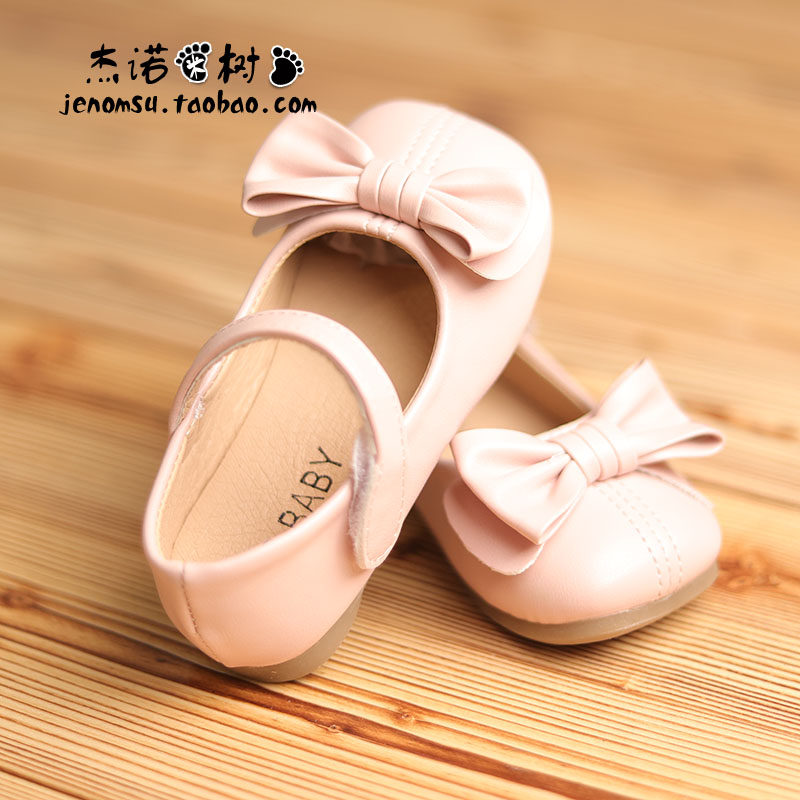 女宝单鞋小公主鞋1-2-3-5岁春款防滑软底方头女宝宝皮鞋女童鞋子6