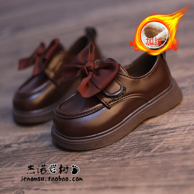 女童公主鞋加绒加厚保暖棉鞋