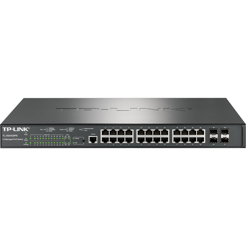 TP-LINK 全千兆三层网管PoE交换机 TL-SG5428PE