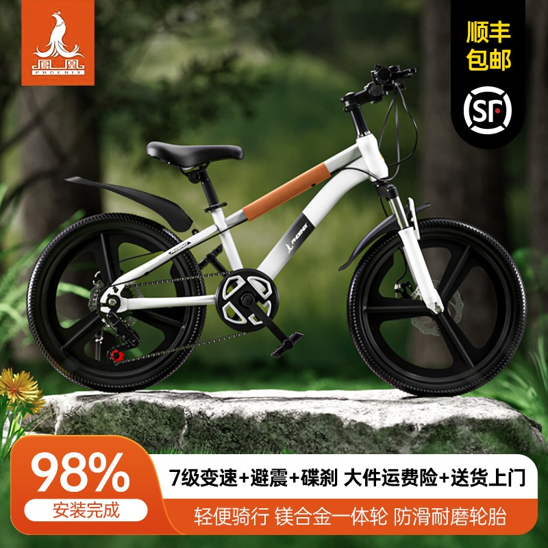 凤凰儿童自行车单速变速6-12岁
