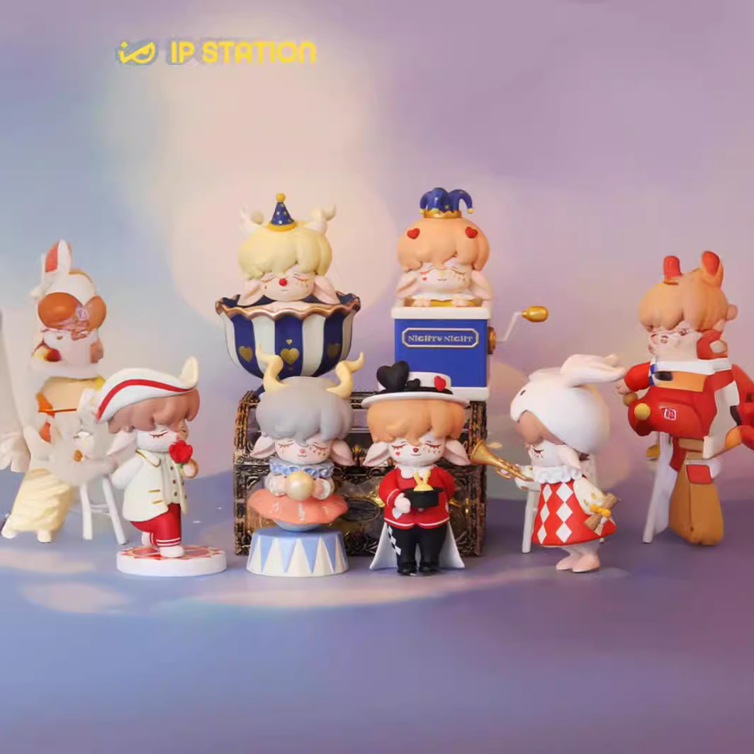 睡神奇幻马戏之夜系列潮玩手办摆件可爱公仔玩具盲盒生日礼物