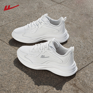 回力男鞋运动鞋2025冬季新款男士加绒鞋子皮面保暖白色缓震跑步鞋