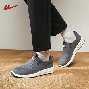 回力一脚蹬爸爸鞋春季网鞋软底运动鞋老人鞋老北京布鞋男士健步鞋