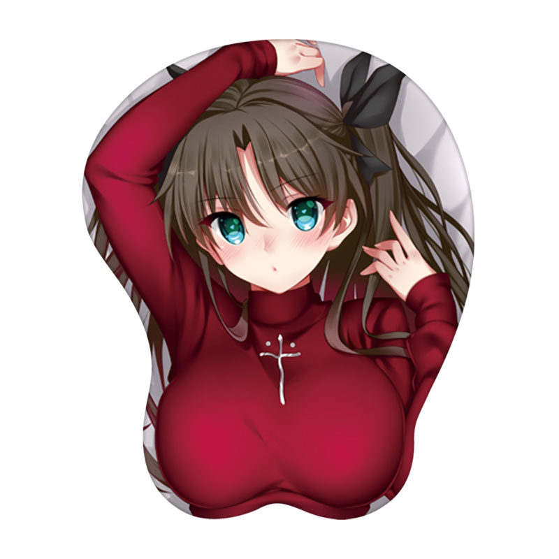 fate远坂凛美女电脑立体护腕鼠标垫硅胶手腕垫二次元动漫DIY定制