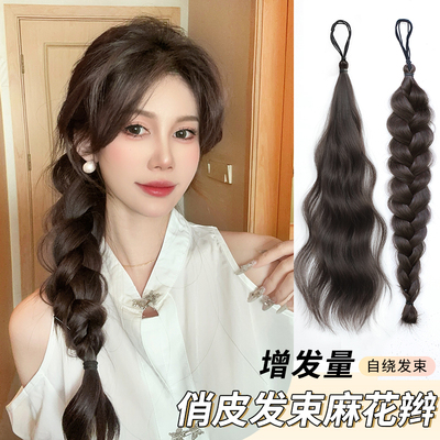 编发麻花辫长辫子增发量假发马尾