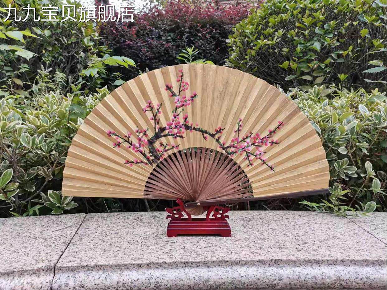 高档泥金扇8寸9寸毛全本金扇泥金扇越剧贵妃醉酒戏曲用扇子