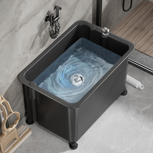 新款拖把桶长方形自动排水管商用移动拖把池带下水家用专用地拖桶