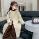 呢子外套女童 洋气连帽复古全韩版 儿童双面羊绒大衣2025早秋季 韩版