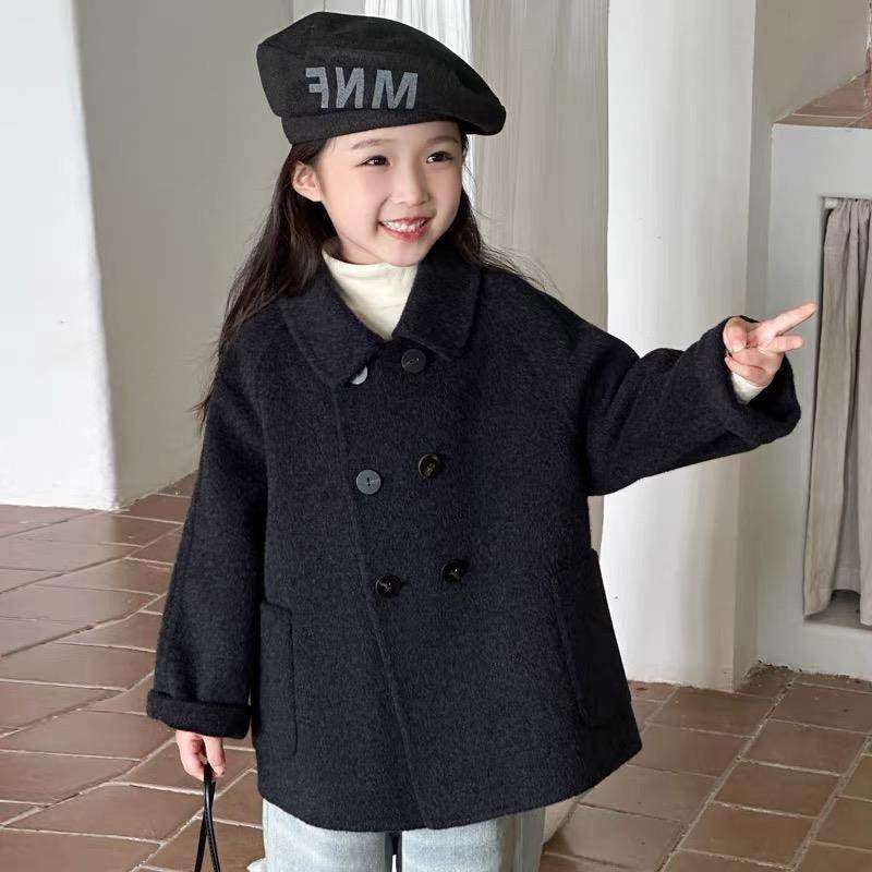 儿童双面羊绒大衣女童中大童羊毛呢外套呢子厚短款双排扣呢大衣,童装/婴儿装/亲子装,呢大衣,淘宝优惠券,粉丝福利购,淘宝优惠卷