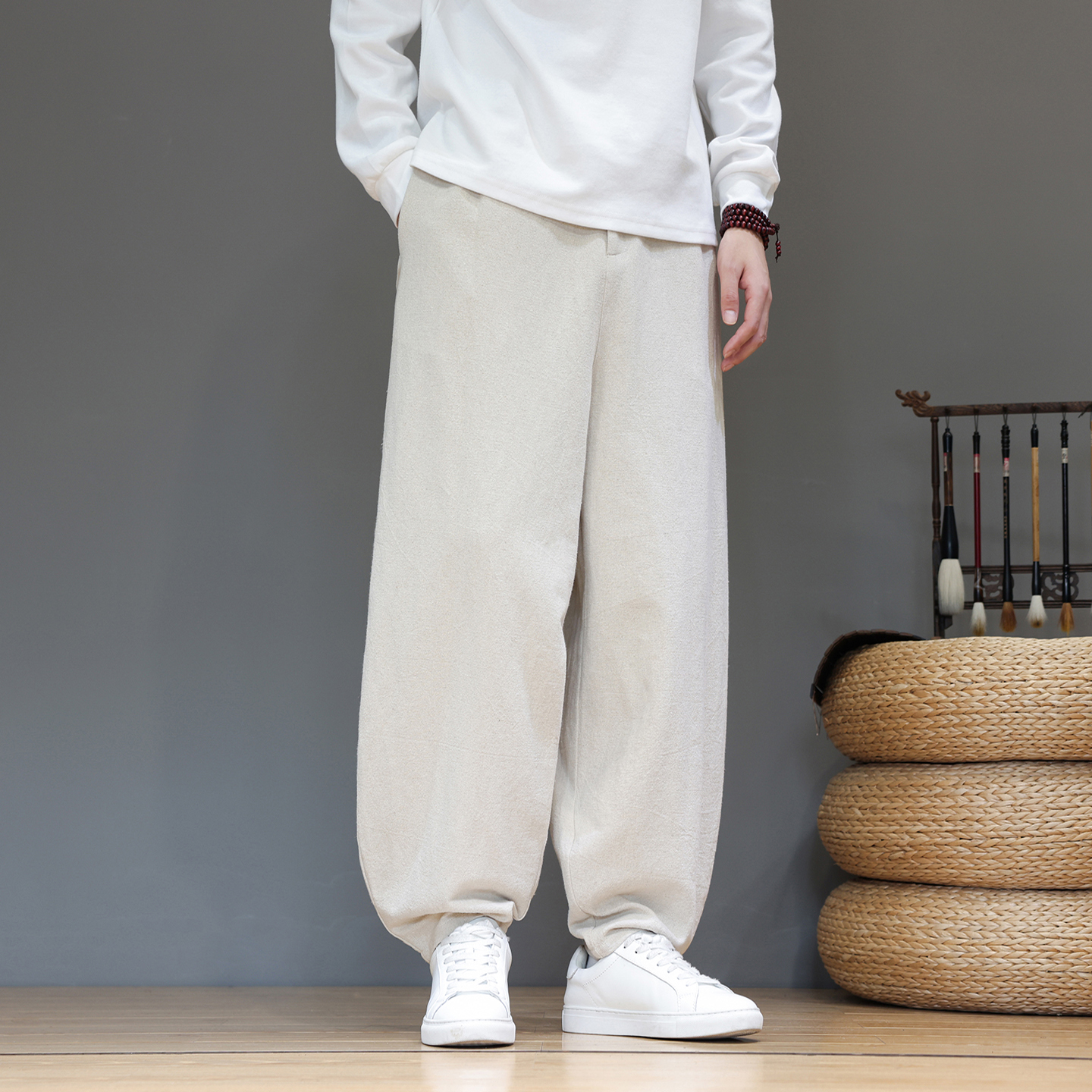 风棉麻休闲裤廓形弯刀裤大码阔腿裤长裤宽松灯笼裤5003P7,男装休闲裤,星座409-1 风棉麻休闲裤廓形弯刀裤大码阔腿裤长裤宽松灯笼裤5003P7,男装休闲裤,星座409-1