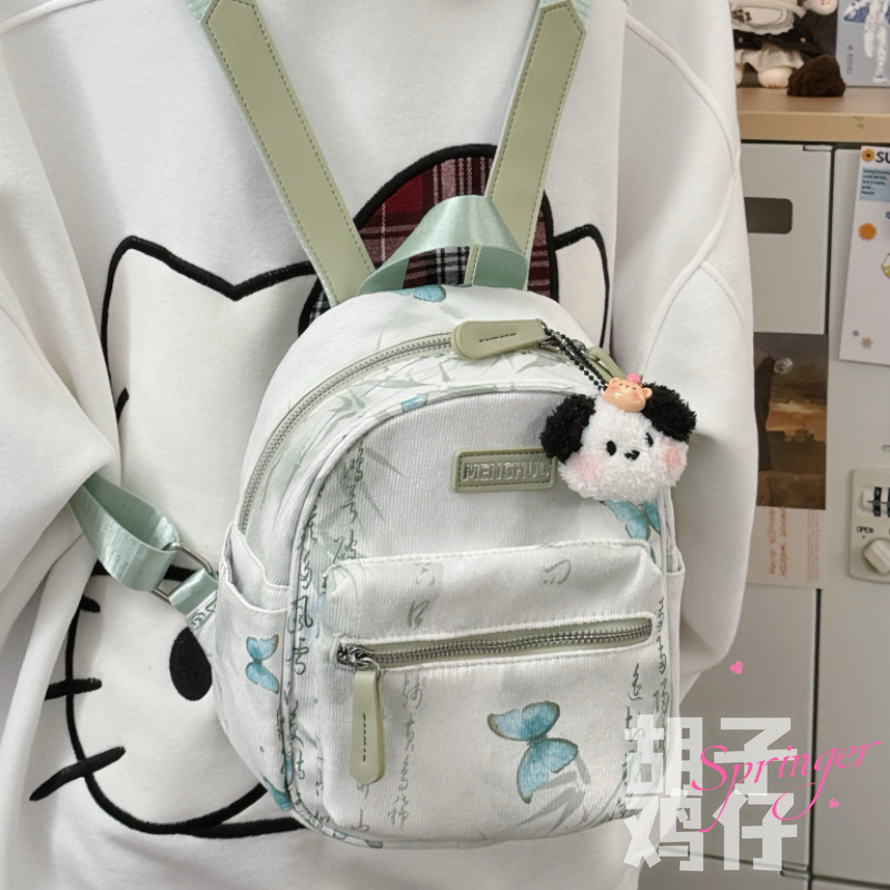 复古风甜酷辣妹少女小书包