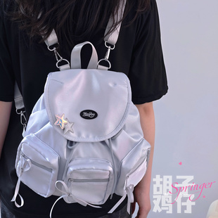 胡子鸡仔甜酷少女迷你双肩包高颜值休闲小书包女轻便mini旅行背包