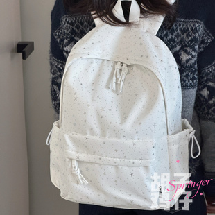 胡子鸡仔韩ins学院风星星轻便高颜值旅游双肩包学生书包可爱背包