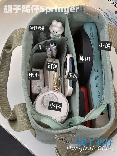 胡子鸡仔复古百搭少女通勤帆布包