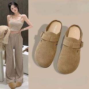 33小码 包头防滑拖鞋 半拖鞋 女2025春夏季 34外穿高级感勃肯鞋 32码