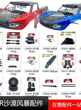 飞神FSR1/7大短卡沙漠风暴配件摆臂狗骨cvd车壳防撞灯杯拉杆转向