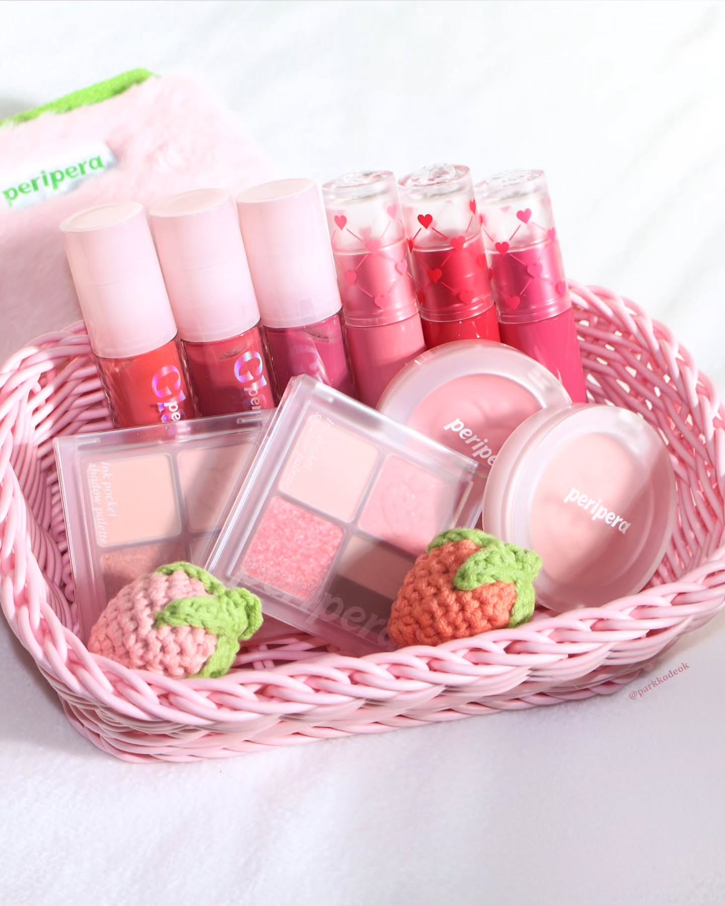 现货 Peripera菲丽菲拉新品Soft Berry温柔草莓冰糖唇釉腮红唇蜜