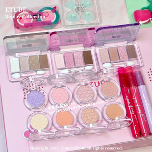 现货~韩国Etude伊蒂之屋新品Replay磁带四色眼影盘唇膏单色眼影