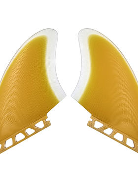 UPSURFK2冲浪板配件尾舵surf fin黄色铺板尾鳍Single Tab玻纤鱼鳍