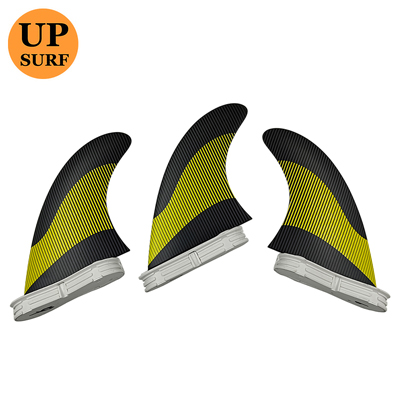 上下黑黄条纹，玻纤冲浪板尾舵