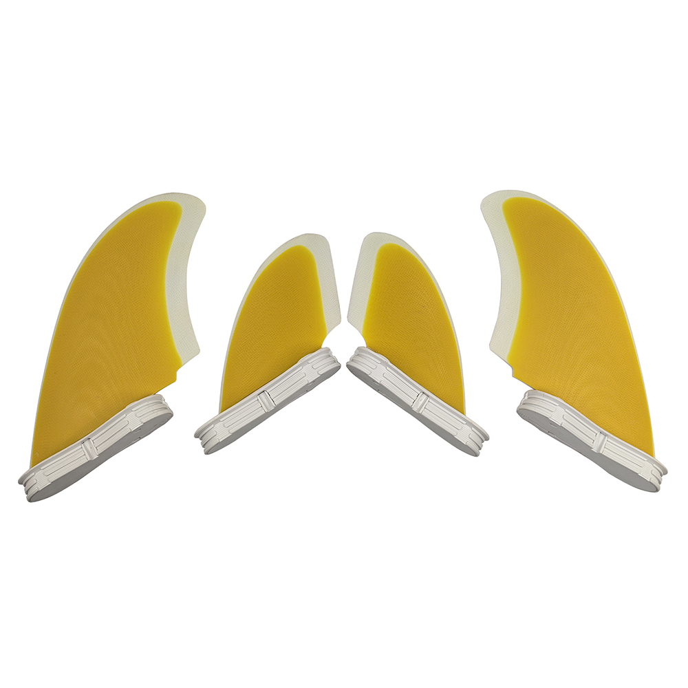 UPSURF冲浪板配件尾舵Double Tabs 2黄色铺板鱼鳍 RM尾鳍surf fin