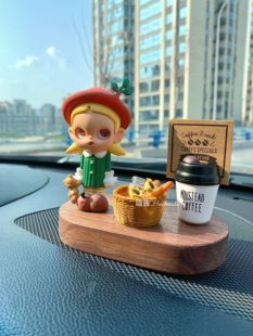 Zsiga森林漫步临时停车号码 胡桃木车载摆件家居桌面摆件创意 牌