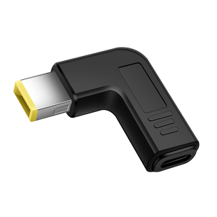 type-c转联想方口带针转接头方口圆孔笔记本电脑转换器PD20V快65W充电线适用联想戴尔惠普华为电源适配USB-C